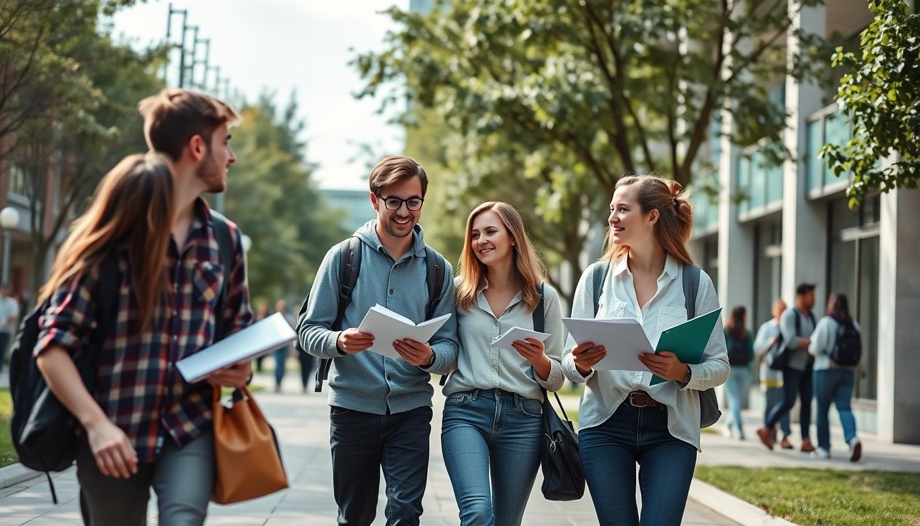 Student using learning strategies while studying